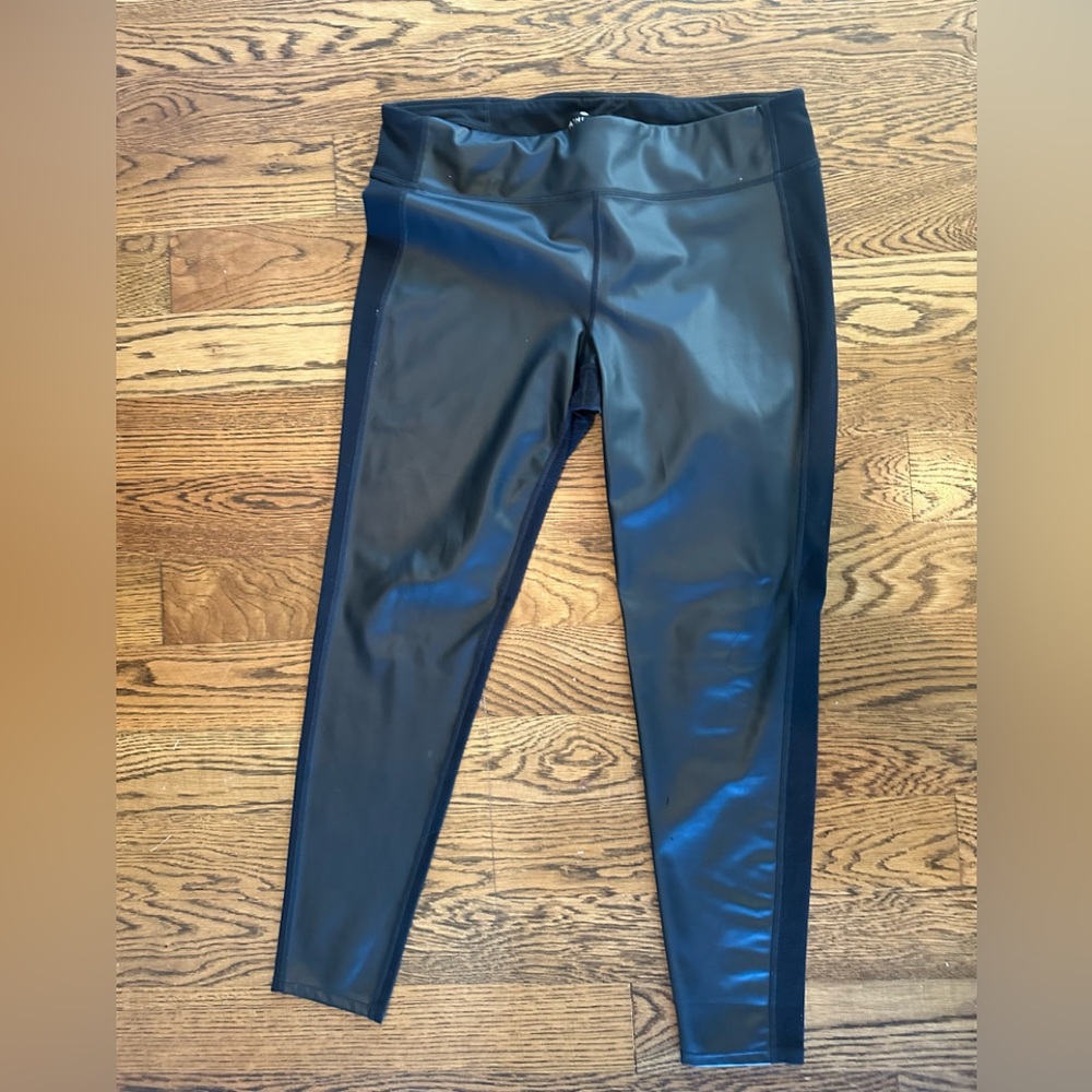 Athleta faux leather leggings L